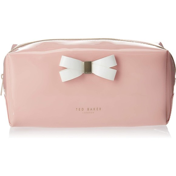 NWT TED BAKER London -Bow Detail Washbag Dusky Pink - Makeup Bag - Great Gift - Picture 1 of 8